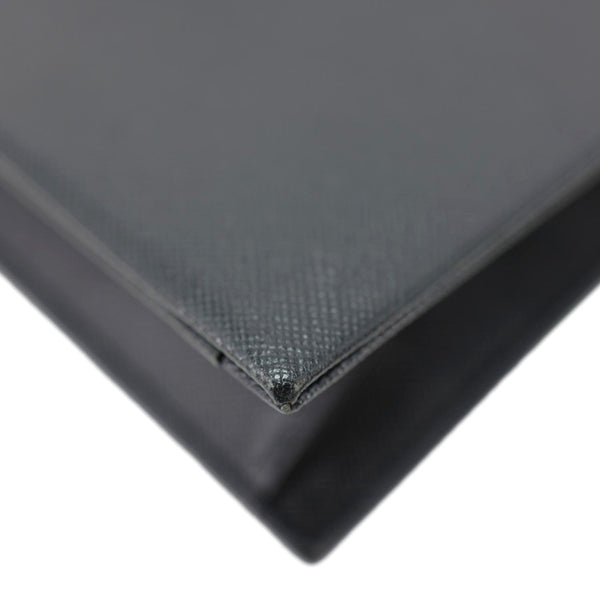 YVES SAINT LAURENT Saffiano Leather Clutch Black