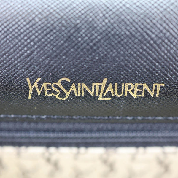 YVES SAINT LAURENT Saffiano Leather Clutch Black