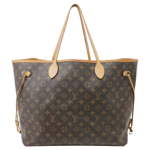 LOUIS VUITTON Neverfull GM Monogram Canvas Tote Bag Brown