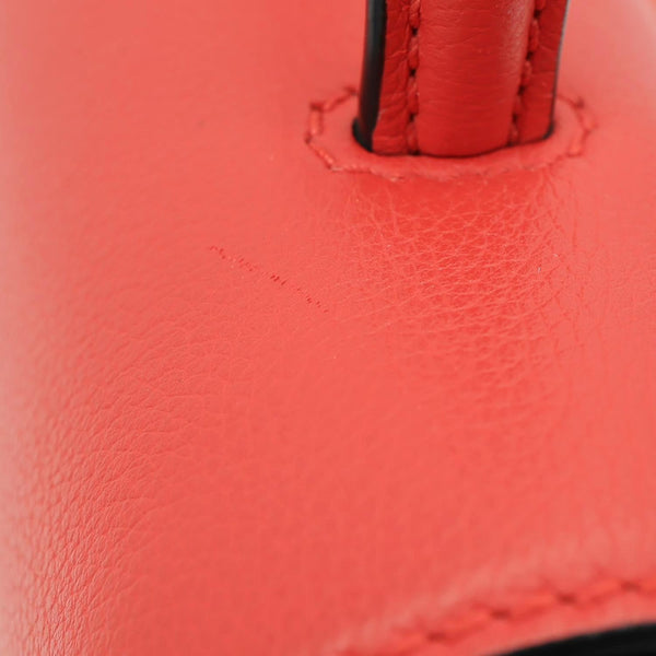 VERSACE La Medusa Leather Top Handle Shoulder Bag Red