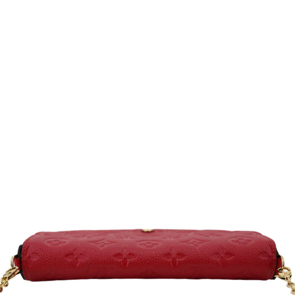LOUIS VUITTON  Felicie Monogram Empreinte Pochette Crossbody Bag Red