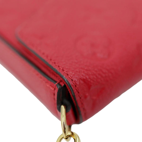 LOUIS VUITTON  Felicie Monogram Empreinte Pochette Crossbody Bag Red