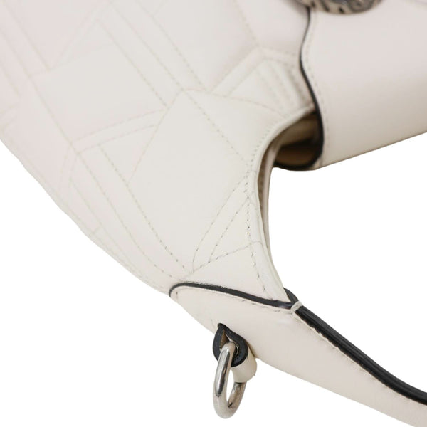 GUCCI Dionysus Web Medium Matelasse Leather Hobo Bag White 444072
