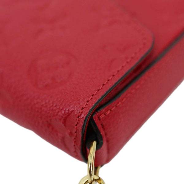 LOUIS VUITTON  Felicie Monogram Empreinte Pochette Crossbody Bag Red
