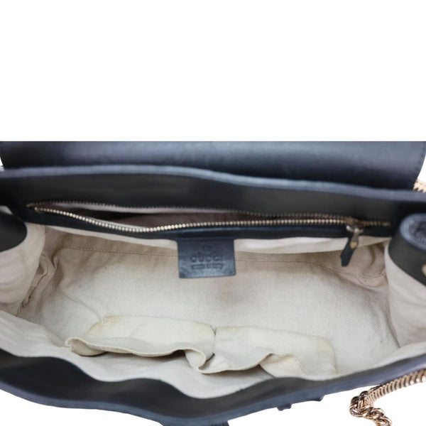 GUCCI Emily Leather  Chain Shoulder Bag Black 295403