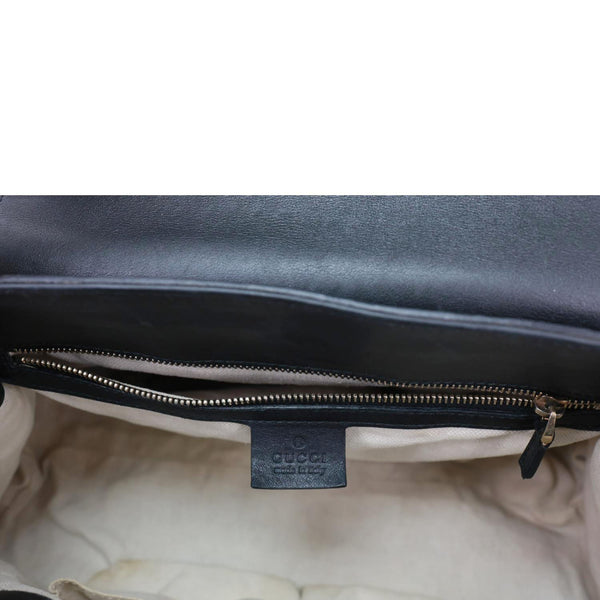 GUCCI Emily Leather  Chain Shoulder Bag Black 295403