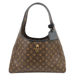 LOUIS VUITTON The Drop GM Monogram Canvas Hobo Bag Brown