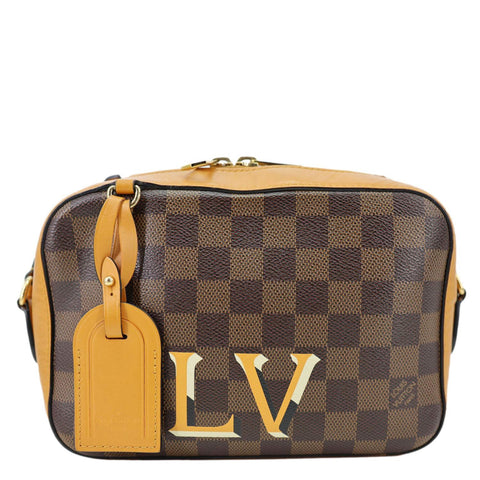 LOUIS VUITTON Santa Monica Damier Ebene Crossbody Bag Brown