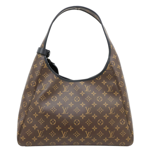 LOUIS VUITTON The Drop GM Monogram Canvas Hobo Bag Brown