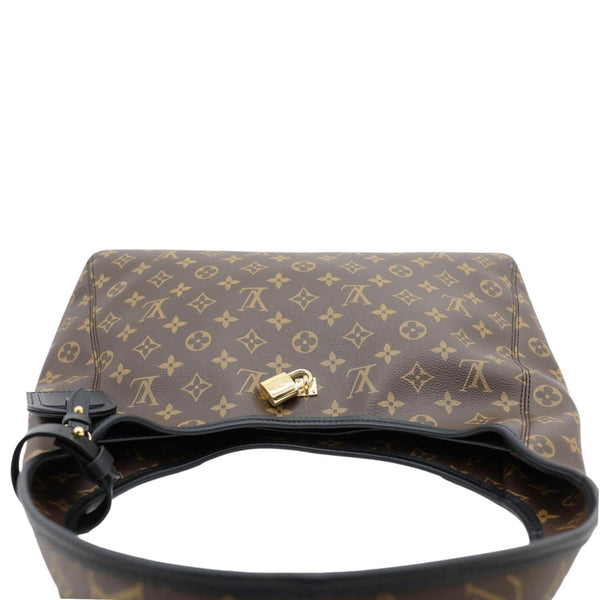LOUIS VUITTON The Drop GM Monogram Canvas Hobo Bag Brown