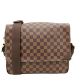 LOUIS VUITTON Shelton MM Damier Ebene Messenger Bag Brown