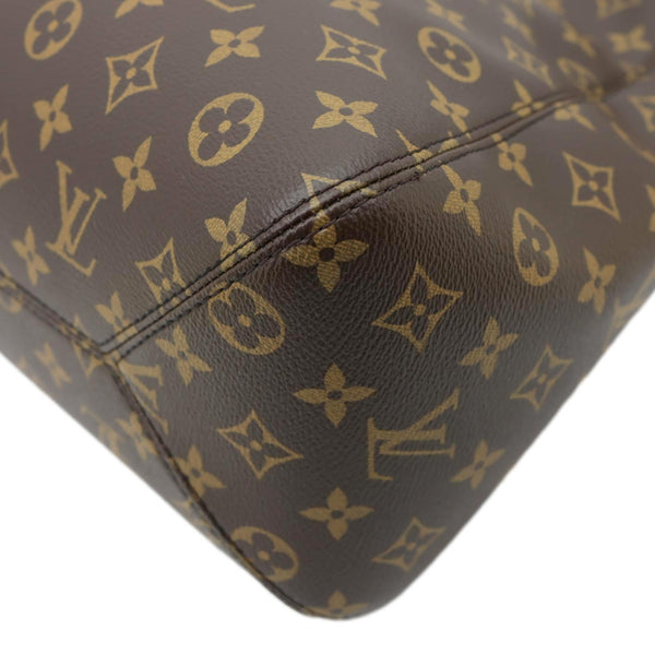 LOUIS VUITTON The Drop GM Monogram Canvas Hobo Bag Brown