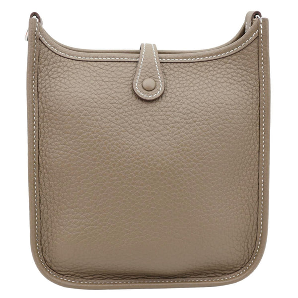 HERMES Evelyne TPM 16 Amazone Clemence Leather Crossbody Bag Etoupe