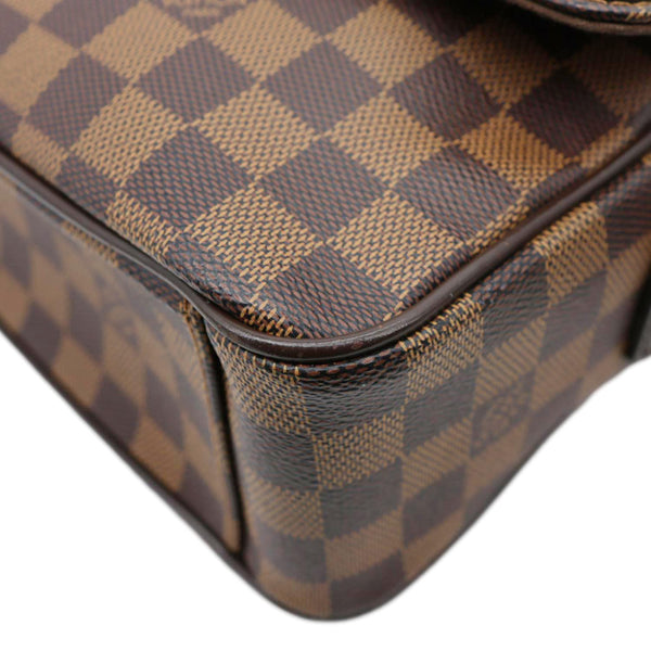 LOUIS VUITTON Shelton MM Damier Ebene Messenger Bag Brown