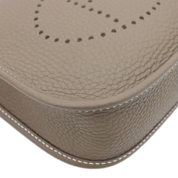 HERMES Evelyne TPM 16 Amazone Clemence Leather Crossbody Bag Etoupe