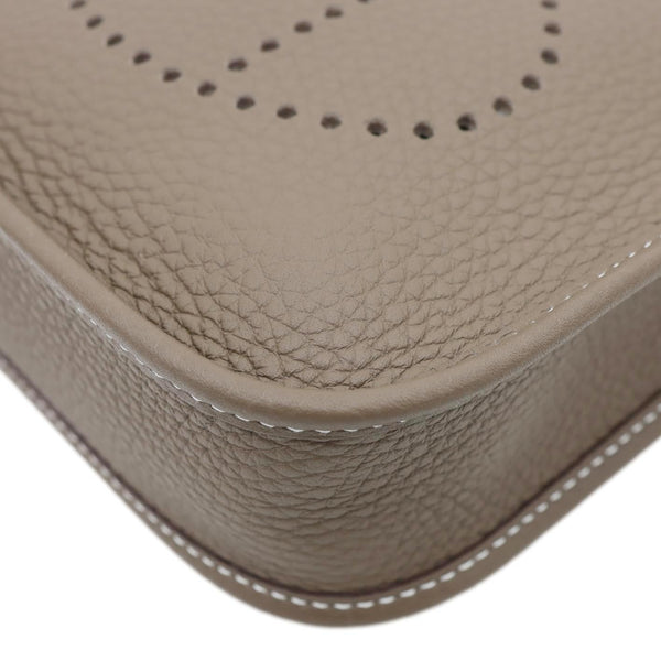 HERMES Evelyne TPM 16 Amazone Clemence Leather Crossbody Bag Etoupe