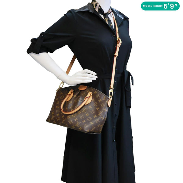 LOUIS VUITTON Boetie PM Monogram Canvas Satchel Shoulder Bag Brown