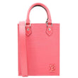 LOUIS VUITTON Petit Sac Plat Epi Leather Shoulder Bag Pink