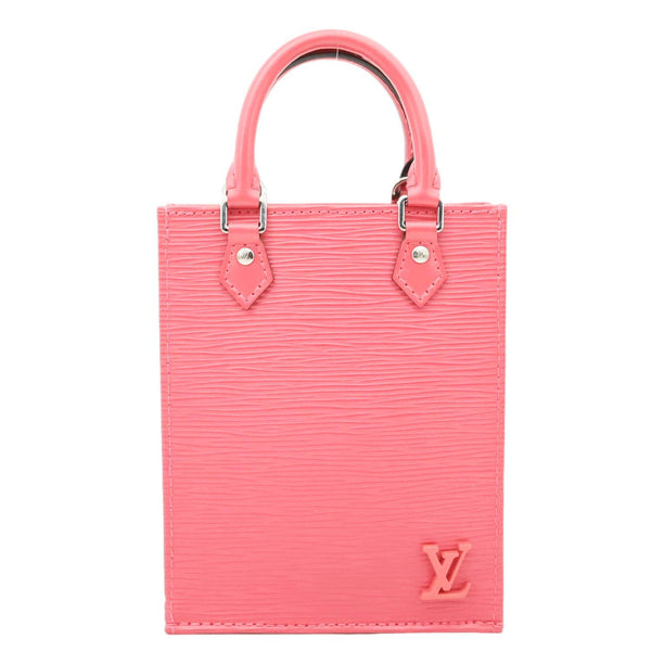 LOUIS VUITTON Petit Sac Plat Epi Leather Shoulder Bag Pink