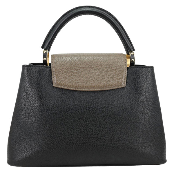 LOUIS VUITTON Capucine MM Taurillon Leather Crossbody Bag Black