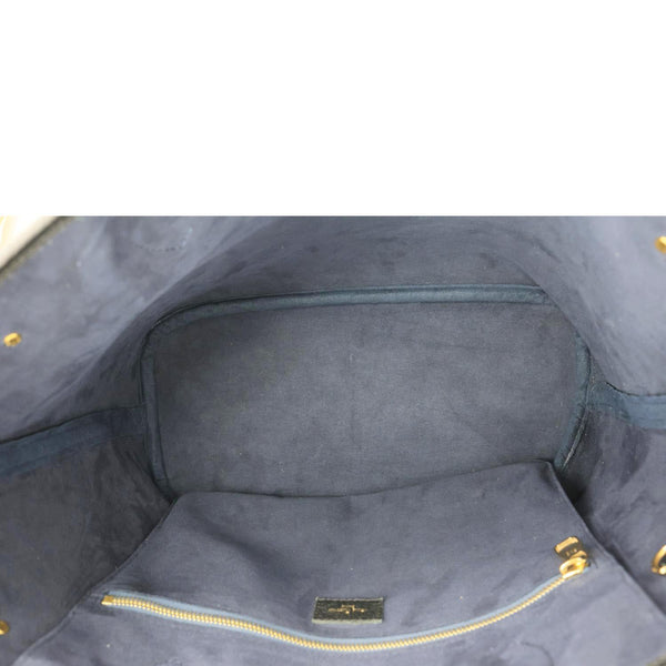 LOUIS VUITTON Neverfull MM Empreinte Leather Tote Shoulder Bag Black