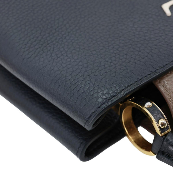 LOUIS VUITTON Capucine MM Taurillon Leather Crossbody Bag Black