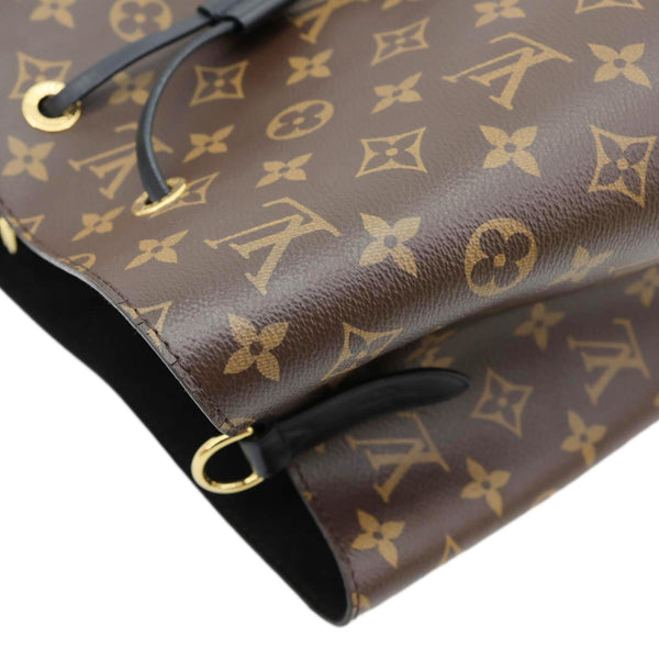 LOUIS VUITTON Neonoe MM Monogram Canvas Shoulder Bag Black