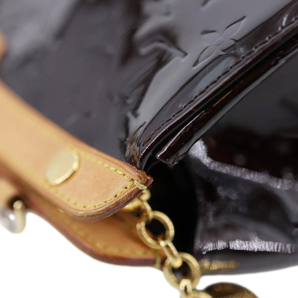 LOUIS VUITTON Brea MM Monogram Vernis Satchel Bag Amarante