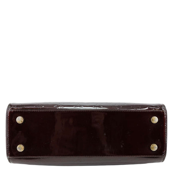 LOUIS VUITTON Brea MM Monogram Vernis Satchel Bag Amarante