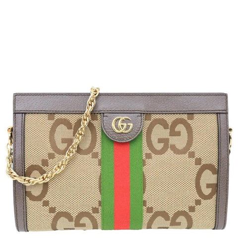 GUCCI Ophidia GG Canvas Crossbody Bag Beige 503877