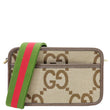 GUCCI Mini Jumbo GG Canvas Crossbody Bag Beige 696075