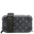 LOUIS VUITTON Horizon Monogram Eclipse Clutch Shoulder Bag Black