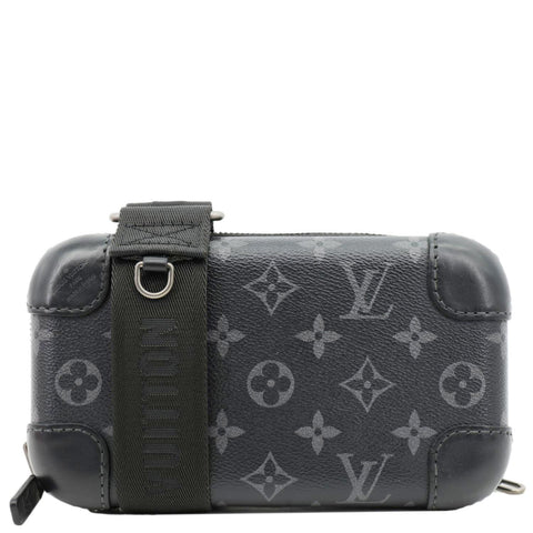 LOUIS VUITTON Horizon Monogram Eclipse Clutch Shoulder Bag Black