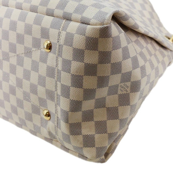 LOUIS VUITTON Artsy MM Damier Azur Hobo Bag White