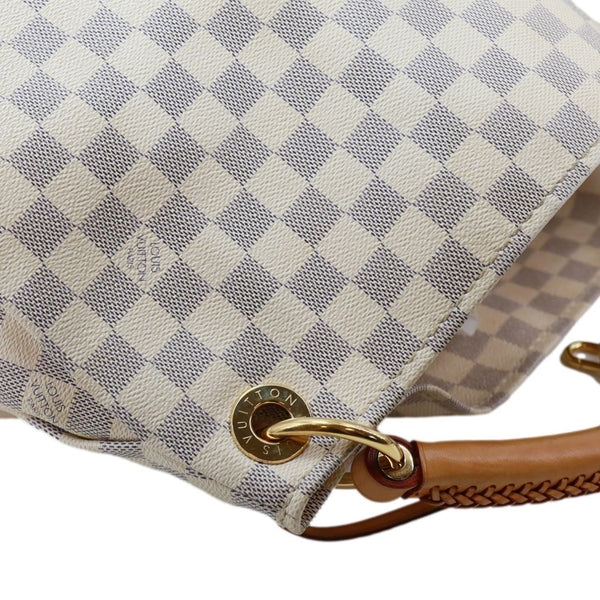 LOUIS VUITTON Artsy MM Damier Azur Hobo Bag White
