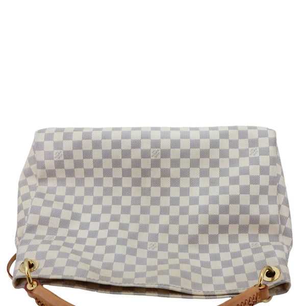 LOUIS VUITTON Artsy MM Damier Azur Hobo Bag White