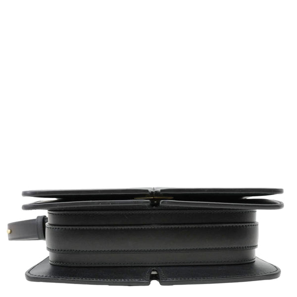 BURBERRY Snip Smooth Calfskin Leather Shoulder Bag Black