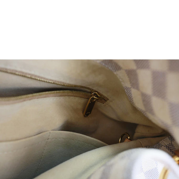LOUIS VUITTON Artsy MM Damier Azur Hobo Bag White
