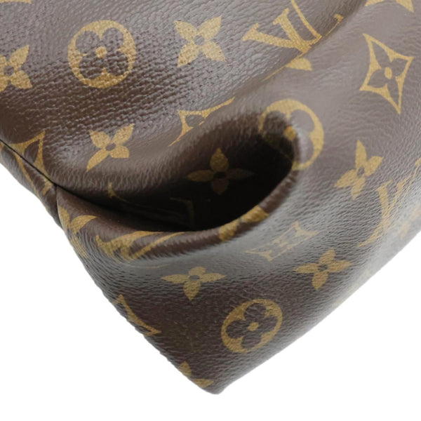 LOUIS VUITTON Flower Zipped PM Monogram Canvas Tote Shoulder Bag Black