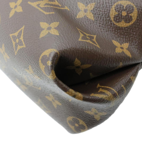LOUIS VUITTON Flower Zipped PM Monogram Canvas Tote Shoulder Bag Black
