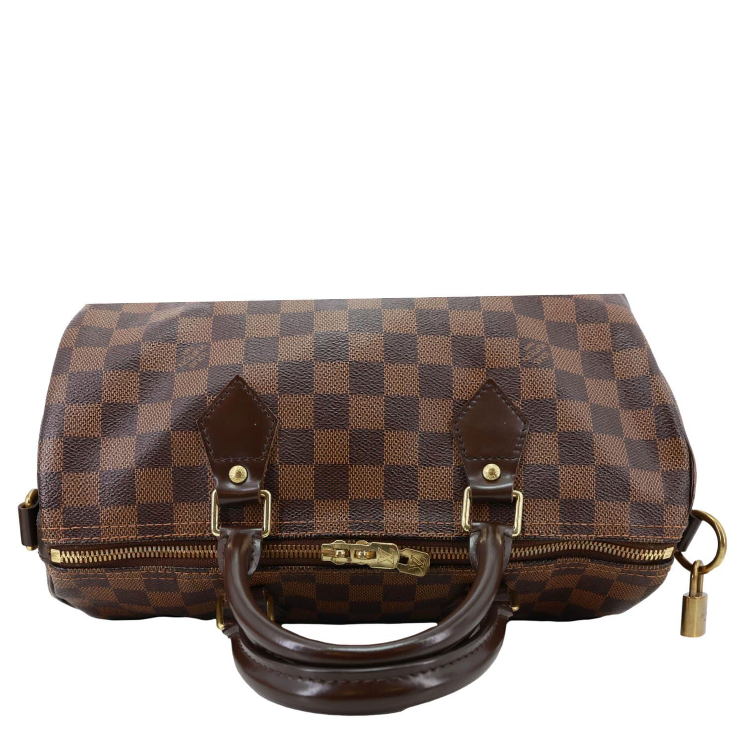 LOUIS VUITTON Speedy 30 Bandouliere Damier Ebene Shoulder Bag Brown