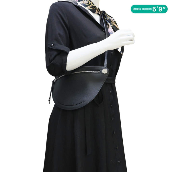 HERMES Petite Course Epsom Crossbody Bag Black