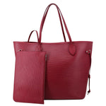 LOUIS VUITTON Neverfull MM Epi Leather Tote Shoulder Bag Red