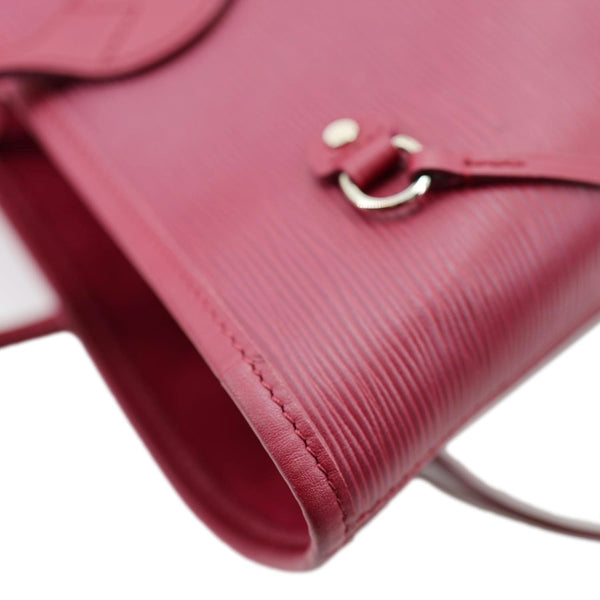 LOUIS VUITTON Neverfull MM Epi Leather Tote Shoulder Bag Red