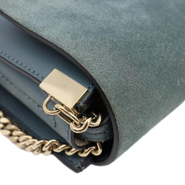 CHLOE Faye Small Suede Shoulder Bag Blue