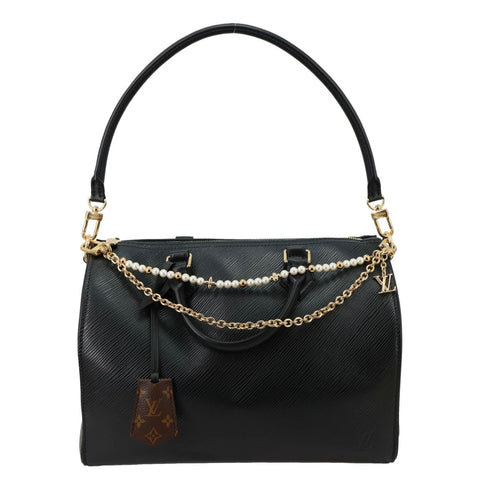 LOUIS VUITTON Speedy Soft 30 Epi Leather Shoulder Bag Black