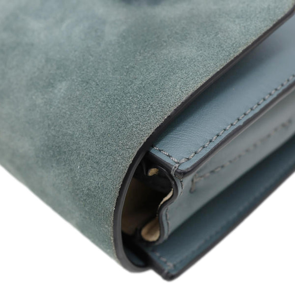 CHLOE Faye Small Suede Shoulder Bag Blue