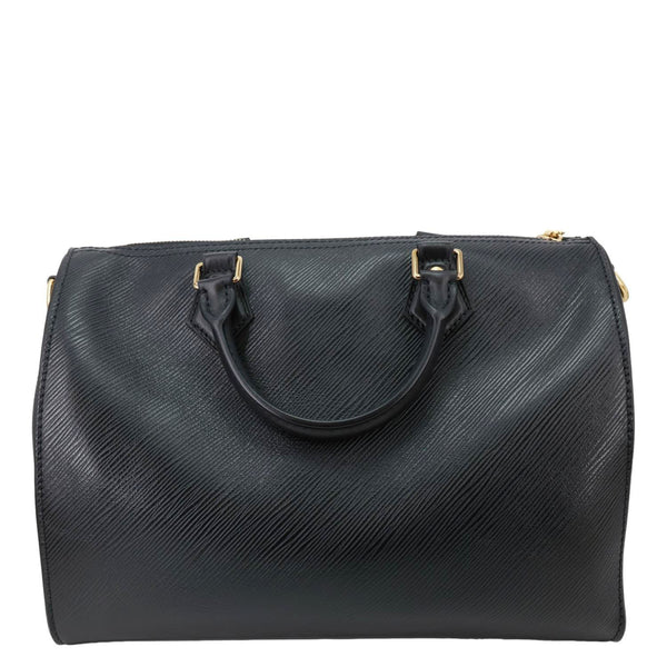 LOUIS VUITTON Speedy Soft 30 Epi Leather Shoulder Bag Black