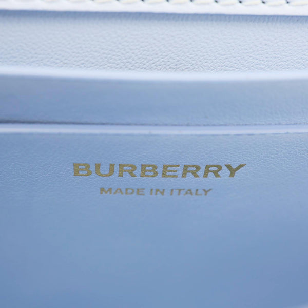 BURBERRY Grace Small Smooth Calfskin Leather Crossbody Bag Light Blue