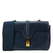 CELINE Soft Teen Leather Shoulder Bag Blue